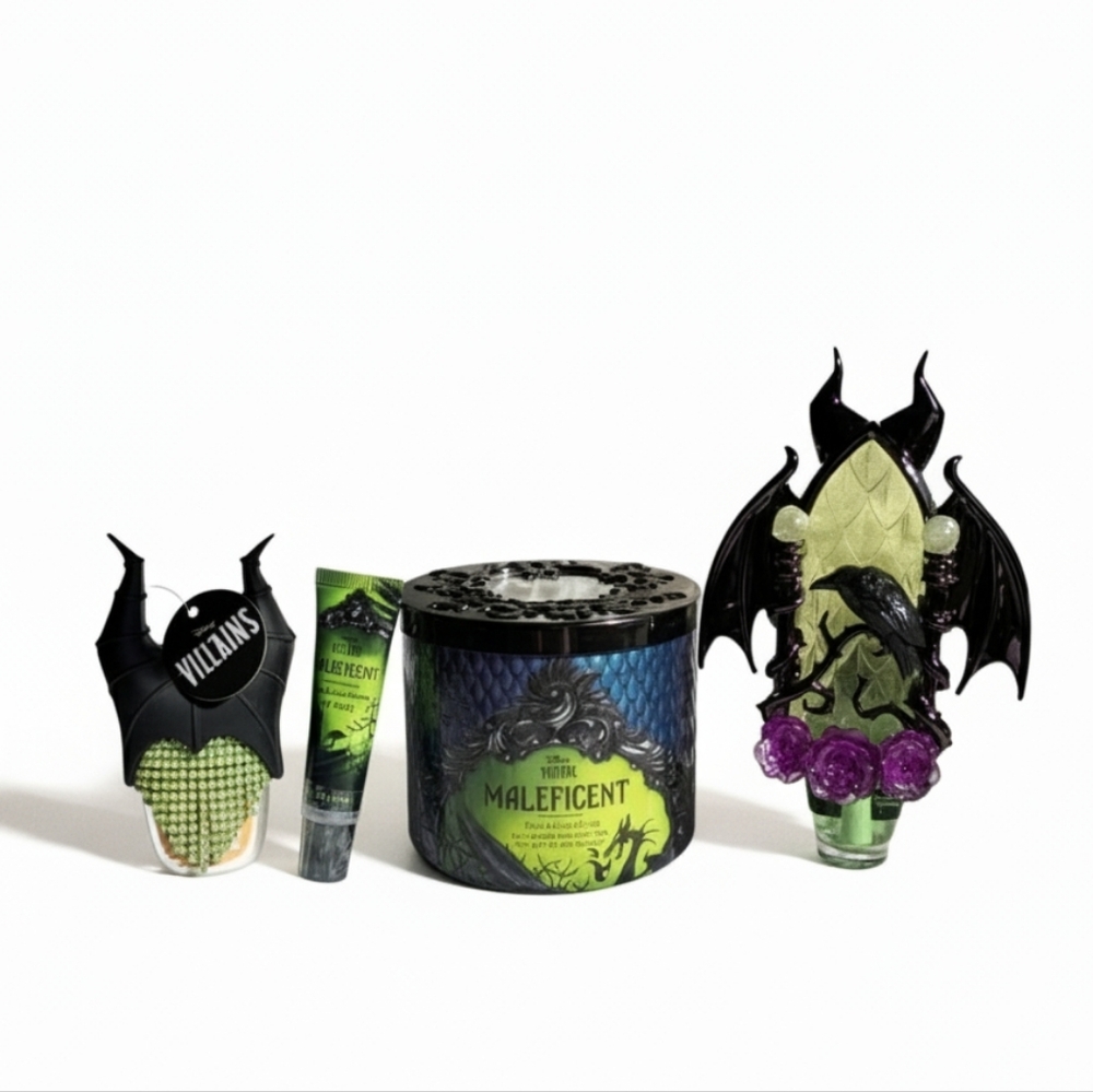 Disney Maleficent Collection Set - Candle, Wallflower, Lip Gloss, +2